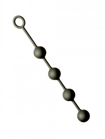 Anal Chain, Rubber Cord, Silicone, M-M-M-M, Black