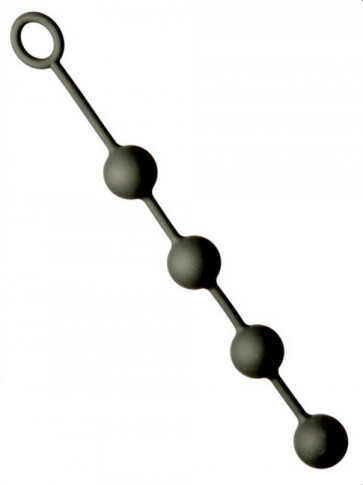 Anal Chain, Rubber Cord, Silicone, Black, XL-XL-XL-XL, 52 cm (20,4 in), Ø 6 cm (2,4 in)