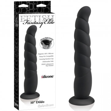 Fetish Fantasy Elite, Dildo, Silicone, Black, 25 cm (10 in), Ø 5 cm (2 in)