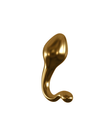 ICICLES GOLD EDITION, Hand Blown Glass Massager, Gold, 11 cm (4,2 in), Ø 4,3 cm (1,7 in)