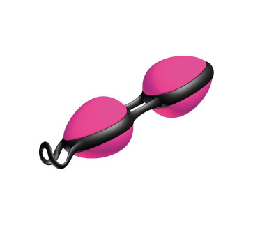 JoyDivision Joyballs Secret, Love Balls, Silikomed®, Pink/Black, 11,4 cm (4,5 in), Ø 3,7 cm (1,4 in)