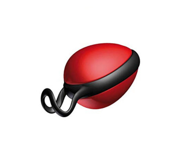 JoyDivision Joyballs Secret Single, Love Balls, Silikomed, Passion Red/Deep Black, 6 cm (2,4 in), Ø 3,7 cm (1,4 in)