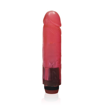 SI IGNITE Vibrator Cock RICKY, Vinyl, Red, 20 cm (8 in), Ø 4,6 cm (1,8 in)