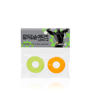 SI IGNITE Power Stretch Donut, Orange & Green, Ø 1,3 cm (0,5 in) Stretchable