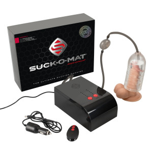 Hands-free Masturbator SUCK-O-MAT Remote Controlled Version 1.1, Masturbation Sucker, Insertable 11cm, Ø Stretchable 2,5cm 