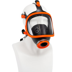 Gasmask Climax 731 with orange frame, black