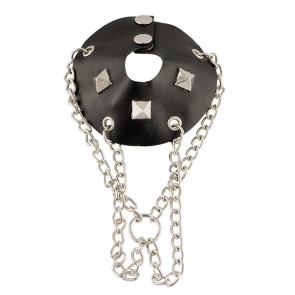 SI IGNITE Leather Ball Stretcher, Parachute Ball Collar with Studs and Chain