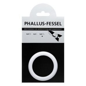 AMARELLE Phallus-Fessel, Latex Cockring, XL, white